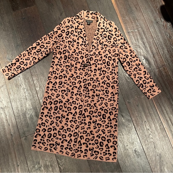 Rachel Zoe Leopard Print Blazer Coat - Picture 1 of 6